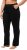 Ulla Popken Bootcut Elastic Waist Cotton French Terry Sport Pants Black - Τζιν & Παντελόνια για Γυναίκες σε Μεγάλες Μεγέθη – Plus Size - 