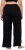 Ulla Popken Wide Leg Smocked Waist Knit Pants Black - Τζιν & Παντελόνια για Γυναίκες σε Μεγάλες Μεγέθη – Plus Size - 