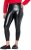 Ulla Popken Metallic Faux Leather Leggings Black - Τζιν & Παντελόνια για Γυναίκες σε Μεγάλες Μεγέθη – Plus Size - 