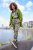 Ulla Popken Camo Boyfriend Pants Olive Grey - Τζιν & Παντελόνια για Γυναίκες σε Μεγάλες Μεγέθη – Plus Size - 