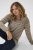 Kaffe Curve Linia Boatneck Pullover Morel Melange with Silver Lurex - Πλεκτά πουλόβερ - 