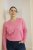 Kaffe Curve Emilia Pullover Pink Power Melange - Πλεκτά πουλόβερ - 