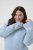 Kaffe Curve Jina Knit Pullover Powder Blue Melange - Πλεκτά πουλόβερ - 