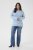 Kaffe Curve Jina Knit Pullover Powder Blue Melange - Πλεκτά πουλόβερ - 