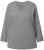 Ulla Popken Back To Basics V-Neck Relaxed Fit Cotton Tee Light Grey Melange - Μπλουζάκια - 