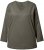 Ulla Popken Back To Basics V-Neck Relaxed Fit Cotton Tee Olive - Μπλουζάκια - 