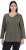 Ulla Popken Back To Basics V-Neck Relaxed Fit Cotton Tee Olive - Μπλουζάκια - 