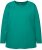 Ulla Popken Back To Basics V-Neck Relaxed Fit Cotton Tee Emerald Green - Μπλουζάκια - 