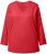 Ulla Popken Back To Basics V-Neck Relaxed Fit Cotton Tee Salsa Red - Μπλουζάκια - 