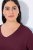 Ulla Popken Back To Basics V-Neck Relaxed Fit Cotton Tee Dark Berry - Μπλουζάκια - Γυναικεία T-shirts