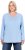 Ulla Popken Back To Basics V-Neck Relaxed Fit Cotton Tee Light Blue - Μπλουζάκια - 