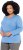 Ulla Popken Back To Basics V-Neck Relaxed Fit Cotton Tee Light Cornflower - Μπλουζάκια - 