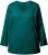 Ulla Popken Back To Basics V-Neck Relaxed Fit Cotton Tee Teal Green - Μπλουζάκια - 