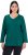 Ulla Popken Back To Basics V-Neck Relaxed Fit Cotton Tee Teal Green - Μπλουζάκια - 