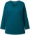 Ulla Popken Back To Basics V-Neck Relaxed Fit Cotton Tee Cerulean - Μπλουζάκια - 