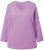 Ulla Popken Back To Basics V-Neck Relaxed Fit Cotton Tee Lavender - Μπλουζάκια - 
