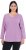 Ulla Popken Back To Basics V-Neck Relaxed Fit Cotton Tee Lavender - Μπλουζάκια - 