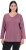 Ulla Popken Back To Basics V-Neck Relaxed Fit Cotton Tee Dark Rose - Μπλουζάκια - 