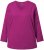 Ulla Popken Back To Basics V-Neck Relaxed Fit Cotton Tee Berry - Μπλουζάκια - 