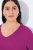 Ulla Popken Back To Basics V-Neck Relaxed Fit Cotton Tee Berry - Μπλουζάκια - Γυναικεία T-shirts