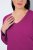 Ulla Popken Back To Basics V-Neck Relaxed Fit Cotton Tee Berry - Μπλουζάκια - Γυναικεία T-shirts