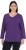 Ulla Popken Back To Basics V-Neck Relaxed Fit Cotton Tee Deep Violet - Μπλουζάκια - 