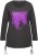 Ulla Popken Tie Hem Long Sleeve Graphic Tee Charcoal Grey Melange - Τυπωμένα T-shirts για γυναίκες - 