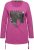 Ulla Popken Tie Hem Long Sleeve Graphic Tee Berry - Τυπωμένα T-shirts για γυναίκες - 