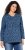 Ulla Popken Geometric Print 3/4 Sleeve Pleated Tee Navy Blue - Τυπωμένα T-shirts για γυναίκες - 
