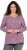 Ulla Popken Geometric Print 3/4 Sleeve Pleated Tee Raspberry - Τυπωμένα T-shirts για γυναίκες - 