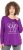 Ulla Popken Metallic Graphic Holiday Tee Dark Purple - Τυπωμένα T-shirts για γυναίκες - 