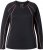 Ulla Popken UPF 50+ Contrast Piping Long Sleeve Tee Black - Τυπωμένα T-shirts για γυναίκες - 