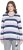 Ulla Popken Striped Knotted Hem Long Sleeve Tee Lavender - Τυπωμένα T-shirts για γυναίκες - 