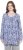 Ulla Popken Allover Printed Pleated Long Sleeve Tee Dark Blue - Τυπωμένα T-shirts για γυναίκες - 