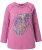 Ulla Popken Inverted Seam Long Sleeve Graphic Tee Dark Rose - Τυπωμένα T-shirts για γυναίκες - 