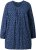 Ulla Popken Pleated Confetti Print Long Sleeve Tee Ink Blue - Τυπωμένα T-shirts για γυναίκες - 