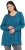 Ulla Popken Pleated Confetti Print Long Sleeve Tee Teal - Τυπωμένα T-shirts για γυναίκες - 