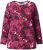 Ulla Popken Abstract Print Long Sleeve Tee Dark Ruby - Τυπωμένα T-shirts για γυναίκες - 