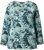 Ulla Popken Abstract Print Long Sleeve Tee Teal Green - Τυπωμένα T-shirts για γυναίκες - 
