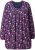 Ulla Popken Pleated Long Sleeve Floral Knit Tunic Ink Blue - Τυπωμένα T-shirts για γυναίκες - 