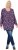Ulla Popken Pleated Long Sleeve Floral Knit Tunic Ink Blue - Τυπωμένα T-shirts για γυναίκες - 