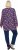 Ulla Popken Pleated Long Sleeve Floral Knit Tunic Ink Blue - Τυπωμένα T-shirts για γυναίκες - 