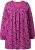 Ulla Popken Pleated Long Sleeve Floral Knit Tunic Summer Berry - Τυπωμένα T-shirts για γυναίκες - 