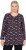 Ulla Popken Peppermint Tree V-Neck Holiday Cotton Long Sleeve Knit Tunic Black - Τυπωμένα T-shirts για γυναίκες - 