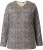Ulla Popken Leopard Print Long Sleeve Ski Tee Black - Τυπωμένα T-shirts για γυναίκες - 