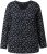 Ulla Popken Allover Printed Long Sleeve Tee Black - Τυπωμένα T-shirts για γυναίκες - 