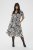 Kaffe Curve Alia Shirt Dress Black Chalk Animal - Μίντι φορέματα - 