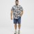 North Latitude T-shirt Allover Printed Navy - Μακό μπλουζάκια - Aνδρικά μπλουζεσ μεγάλα μεγέθη