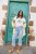 Ulla Popken Cropped Flared Eyelet Jeans Light Blue - Τζιν & Παντελόνια για Γυναίκες σε Μεγάλες Μεγέθη – Plus Size - 