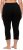 Ulla Popken Basic Stretch Knit Capris Black - Τζιν & Παντελόνια για Γυναίκες σε Μεγάλες Μεγέθη – Plus Size - 